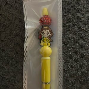 Handcrafted Yellow and Red princess belle Pen